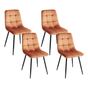 Étkezőszék négydarabos szettben POWELL Bársony Narancssárga thumbnail 2