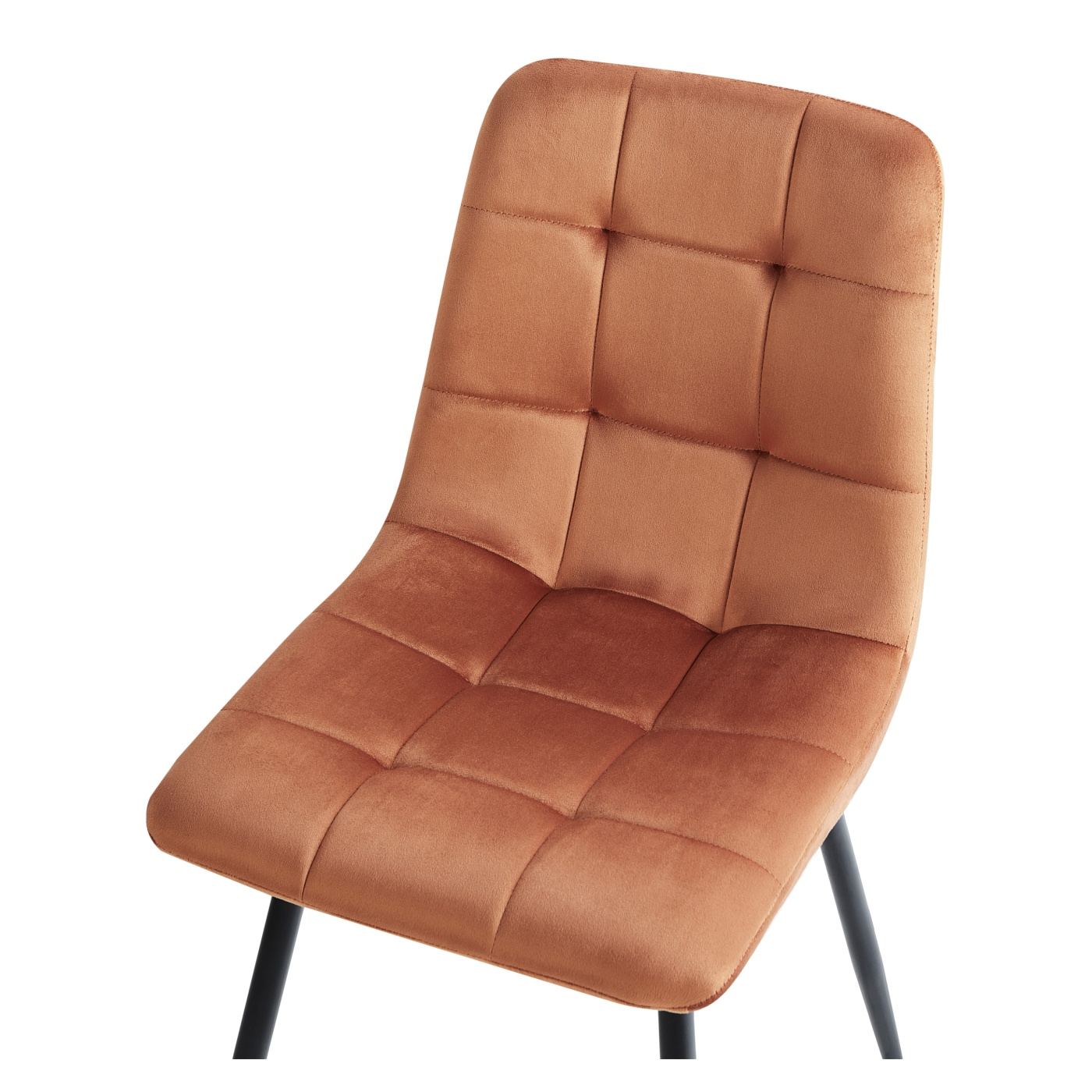 Étkezőszék négydarabos szettben POWELL Bársony Narancssárga - 7