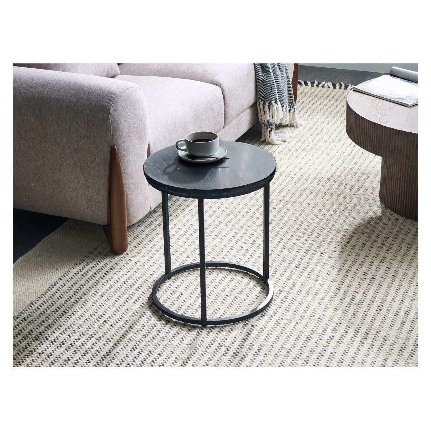 Kisasztal TYRELL Márvány Fekete - 1