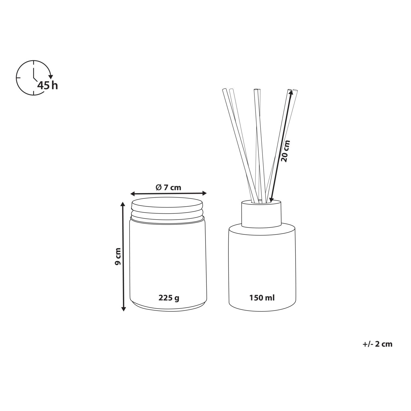 Illatgyertya illatpálcákkal DARK ELEGANCE 9 cm Barna - 3