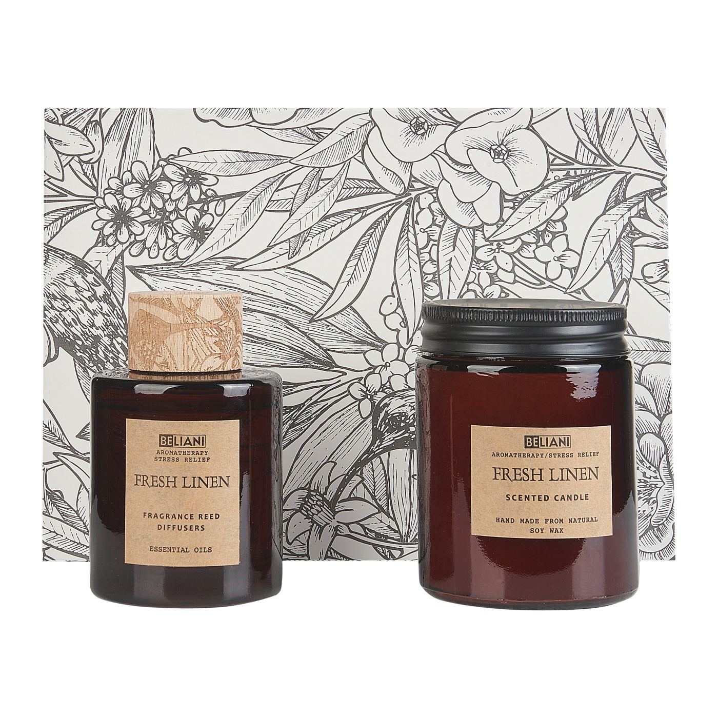 Illatgyertya illatpálcákkal DARK ELEGANCE 9 cm Barna - 4