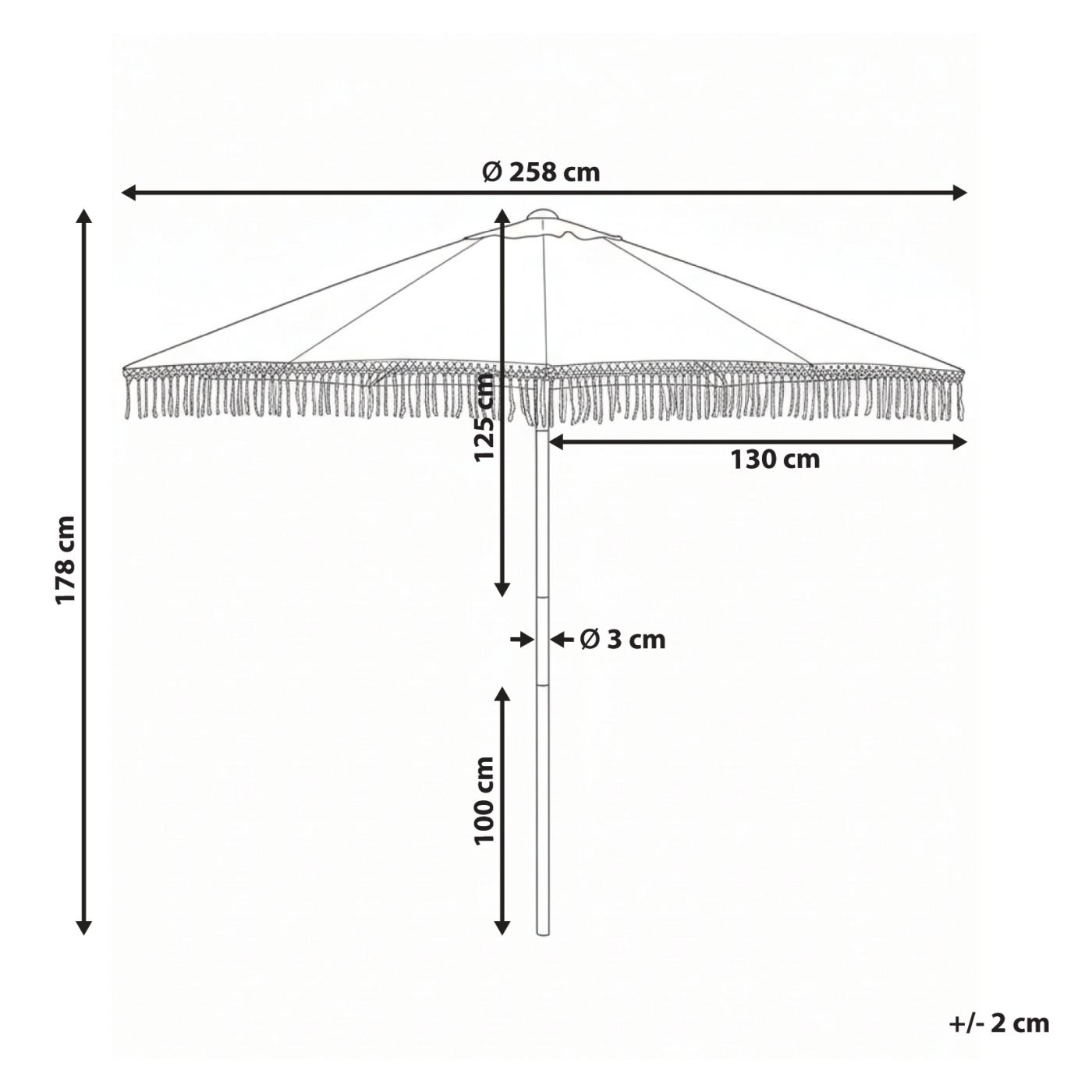 Napernyő 258 cm MURASA Bézs - 3
