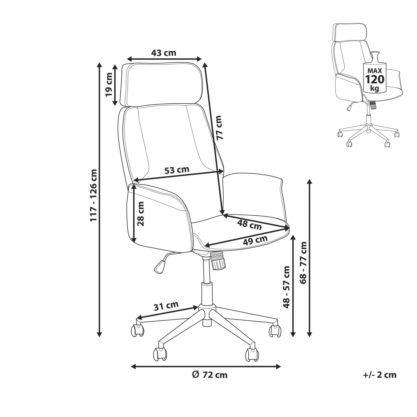 Irodai szék PILOT Buklé Barna - 3