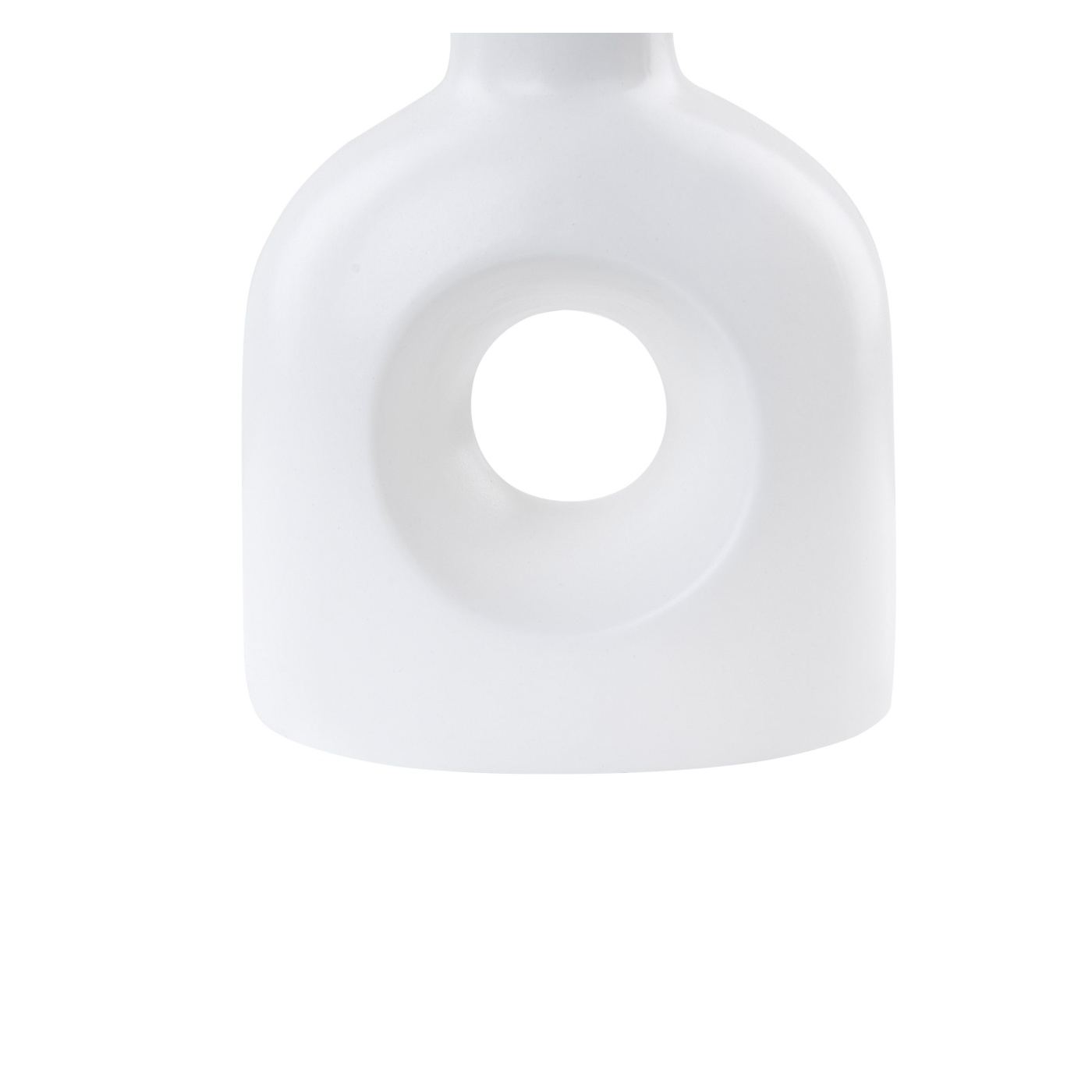 Virágtartó váza THEBES Kerámia 22 cm Fehér - 5