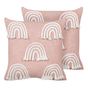 2 db díszpárna LEEA Pamut 45 x 45 cm Pasztellrózsaszín thumbnail 2