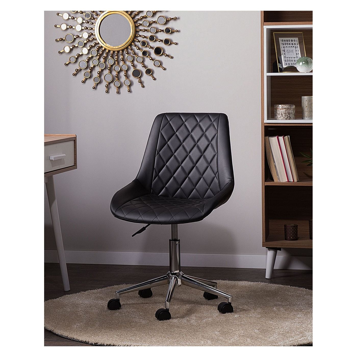 Forgószék MARIBEL Műbőr Fekete - 1