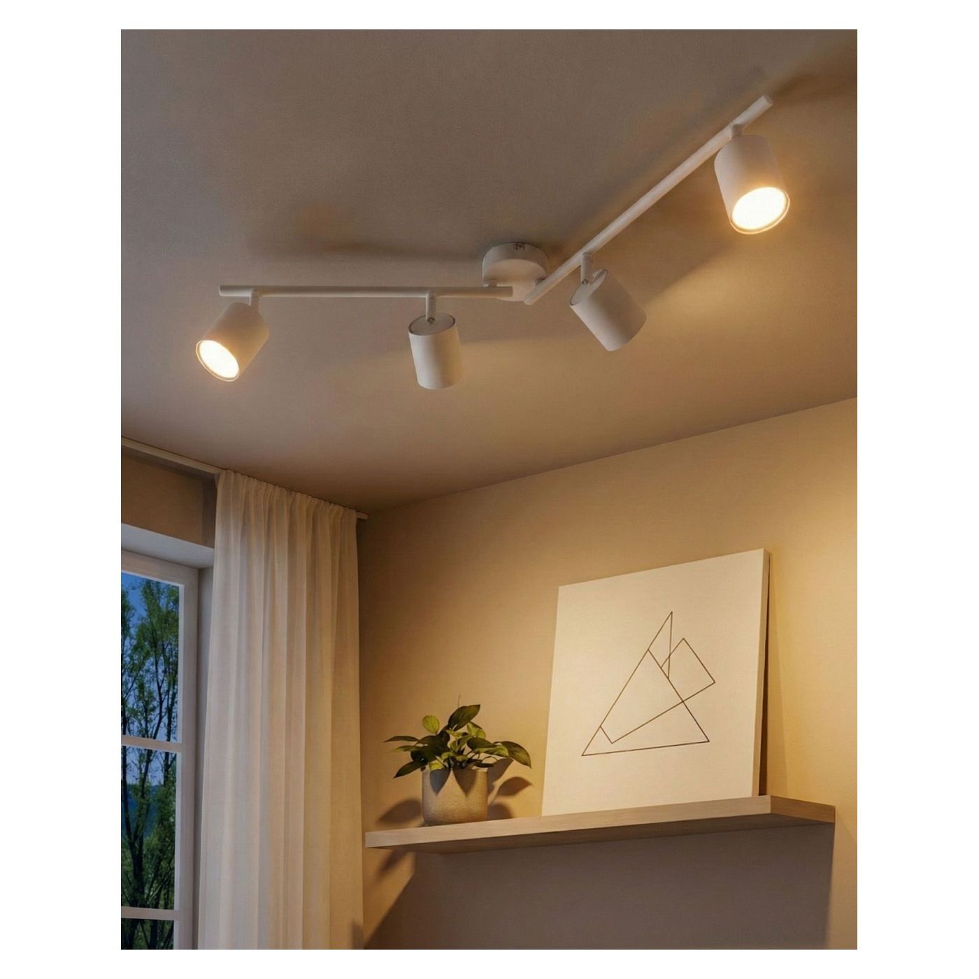 Négy izzós spotlámpa NYANDO Fém Fehér - 1