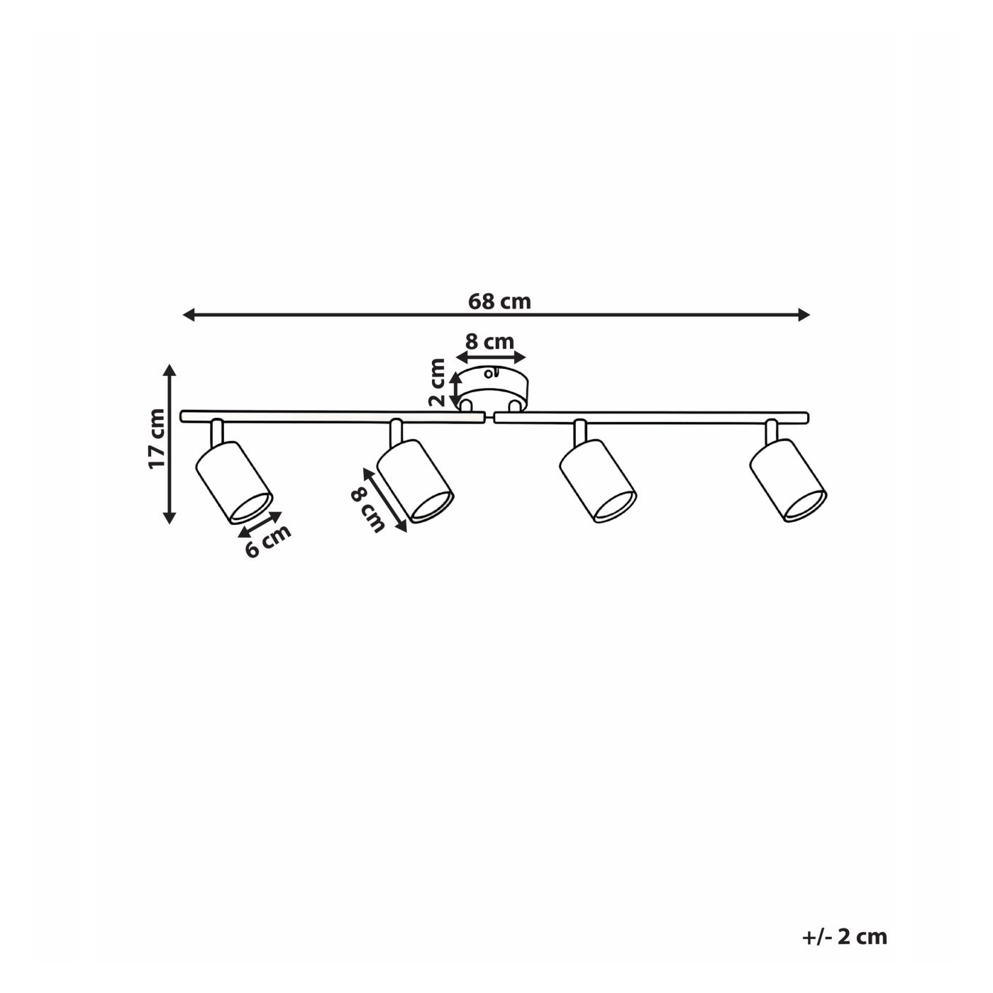 Négy izzós spotlámpa NYANDO Fém Fehér - 3