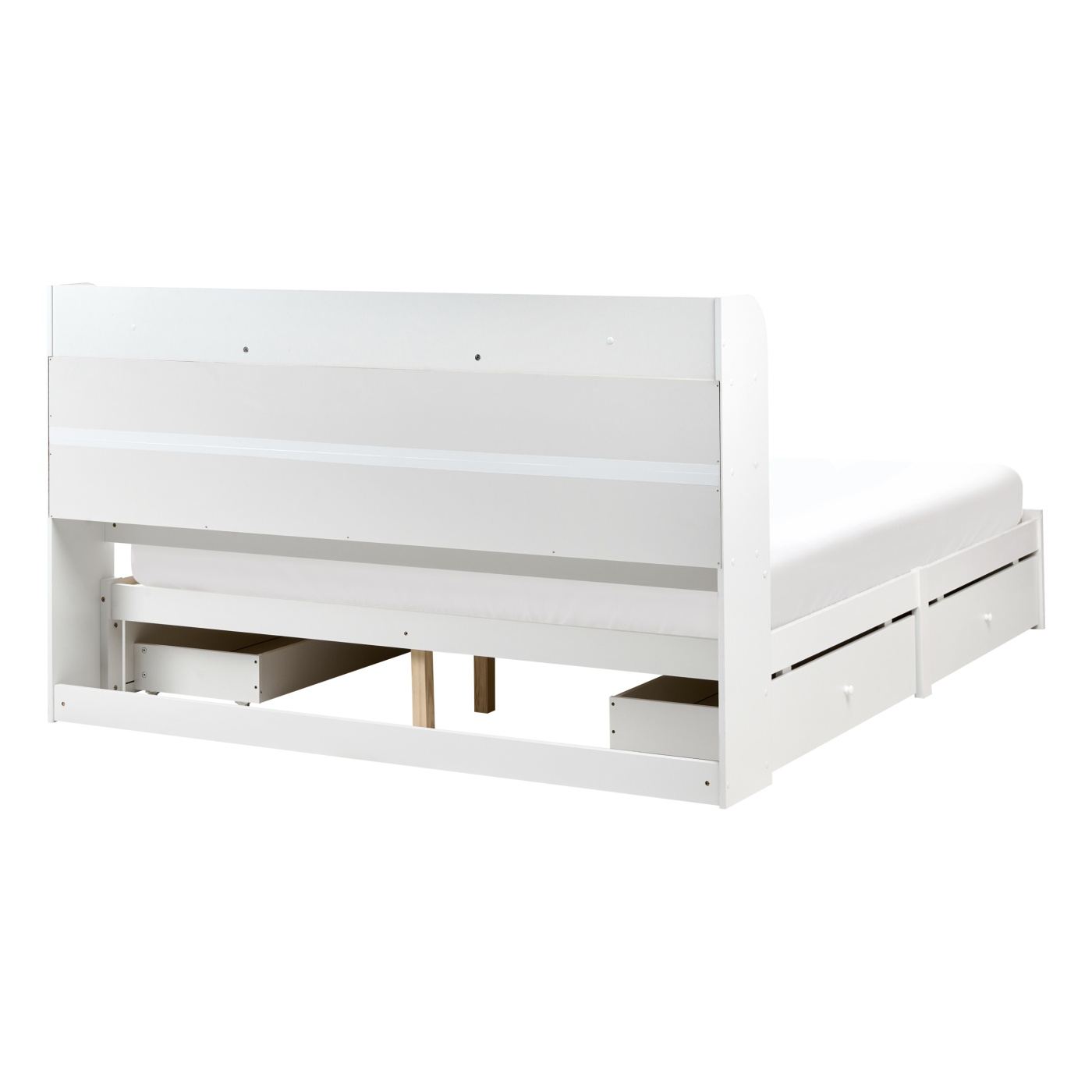 Ágy fiókokkal BIZOU 180 x 200 cm Fehér - 6