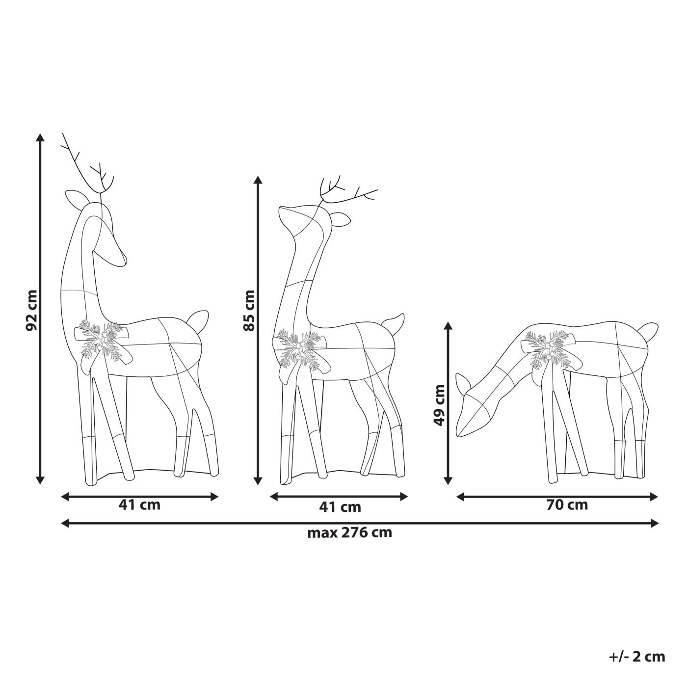 Kültéri dekoráció LED ANGELI Rénszarvas 92/85/49 cm Fehér - 1
