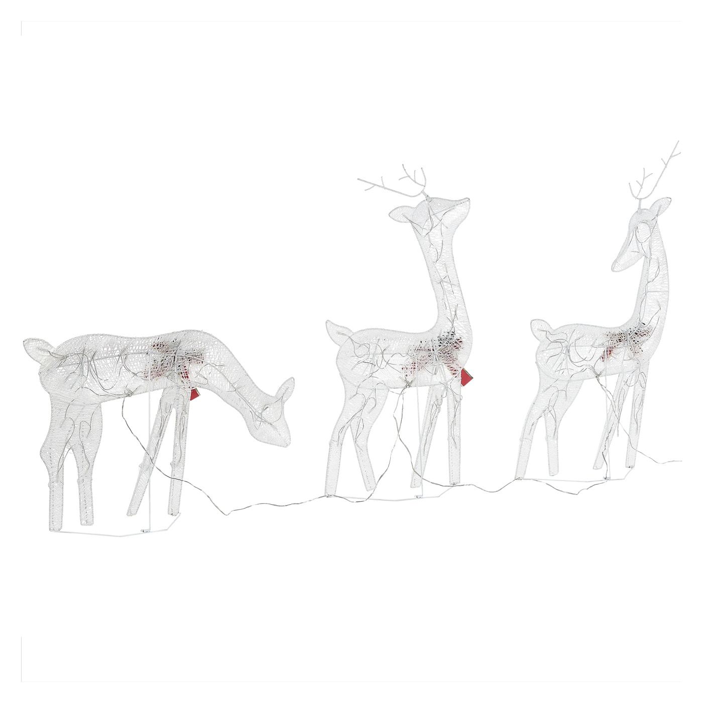 Kültéri dekoráció LED ANGELI Rénszarvas 92/85/49 cm Fehér - 4