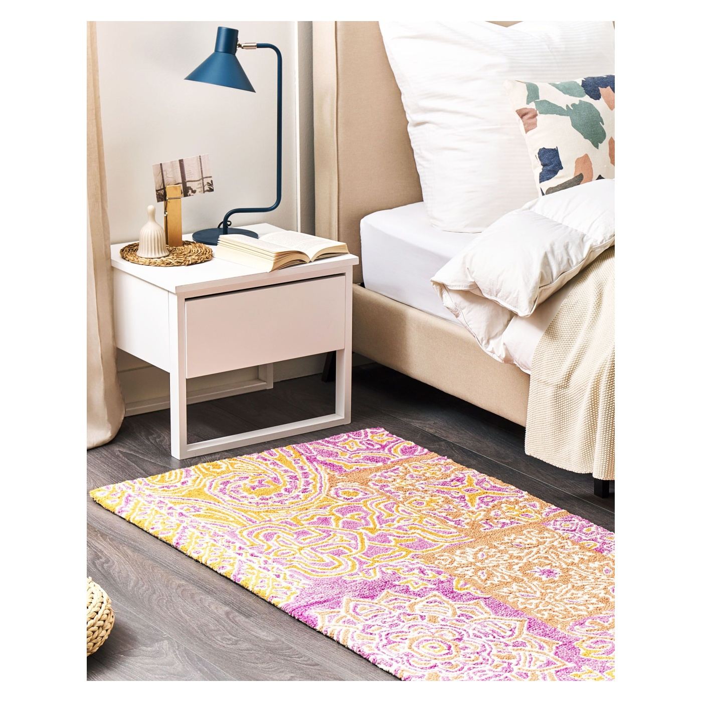 Szőnyeg AVANOS Rózsaszín 80 x 150 cm Gyapjú - 1