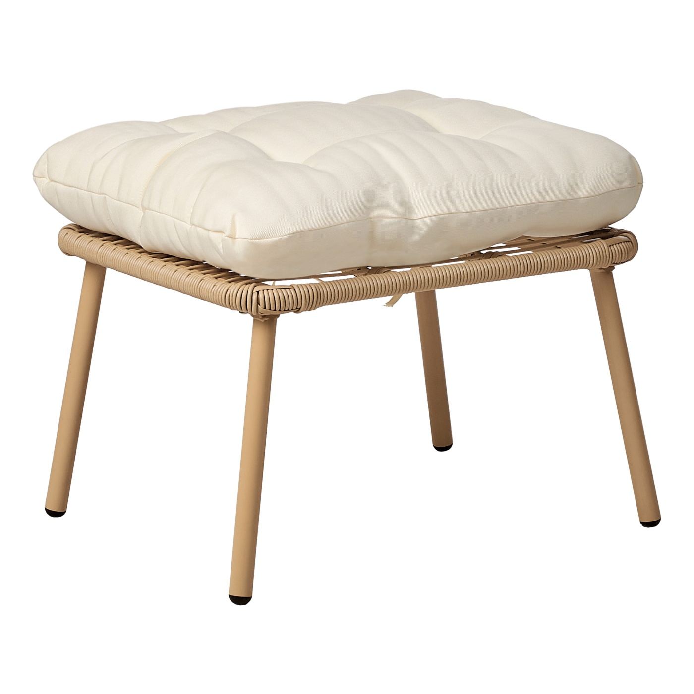 Natúr műrattan kerti szék lábtartóval MURANO - 7