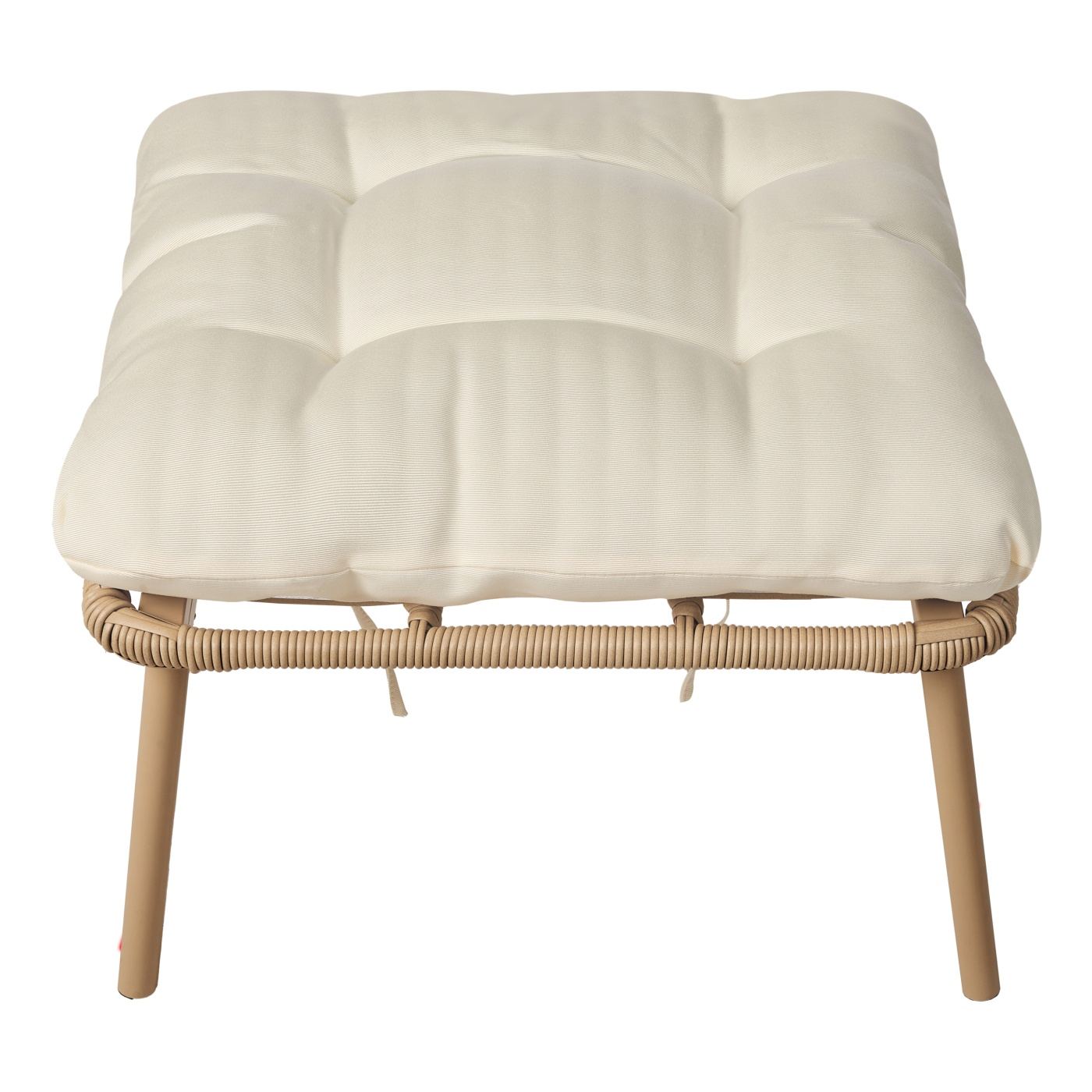 Natúr műrattan kerti szék lábtartóval MURANO - 9