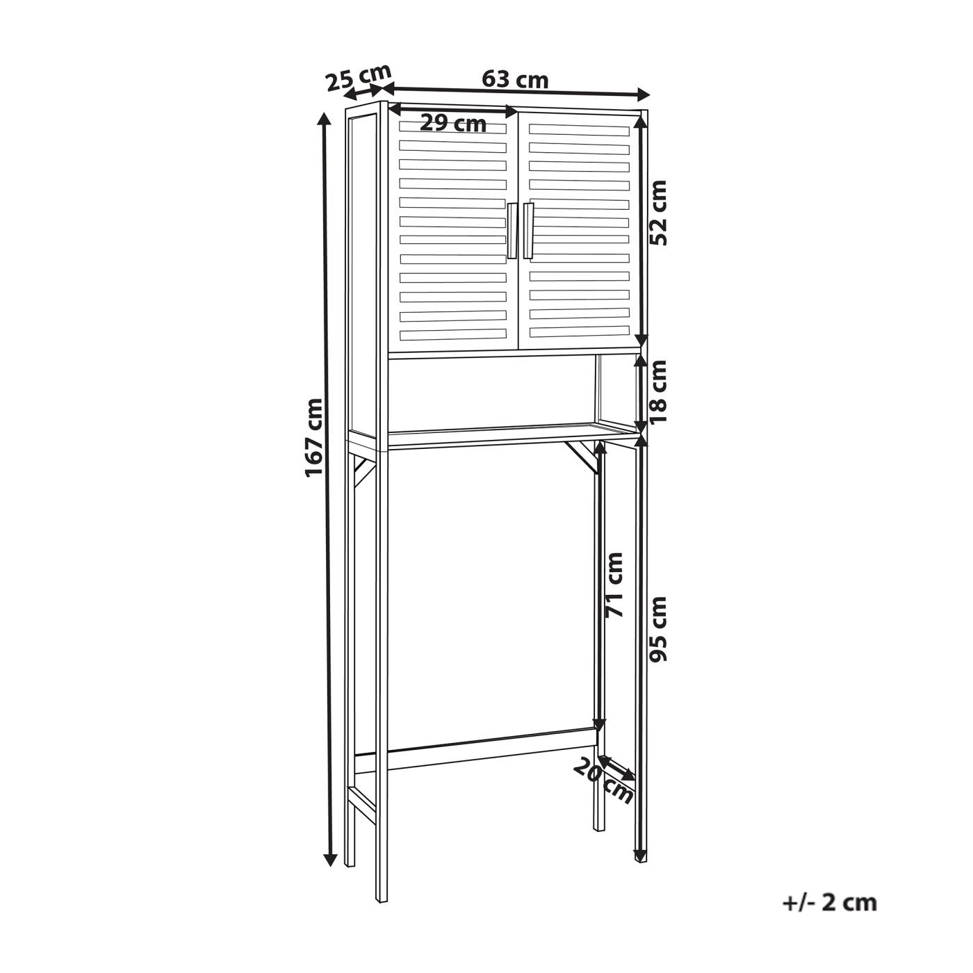 Fürdőszobai szekrény OKARCHE Bambusz 63 cm Fekete - 3