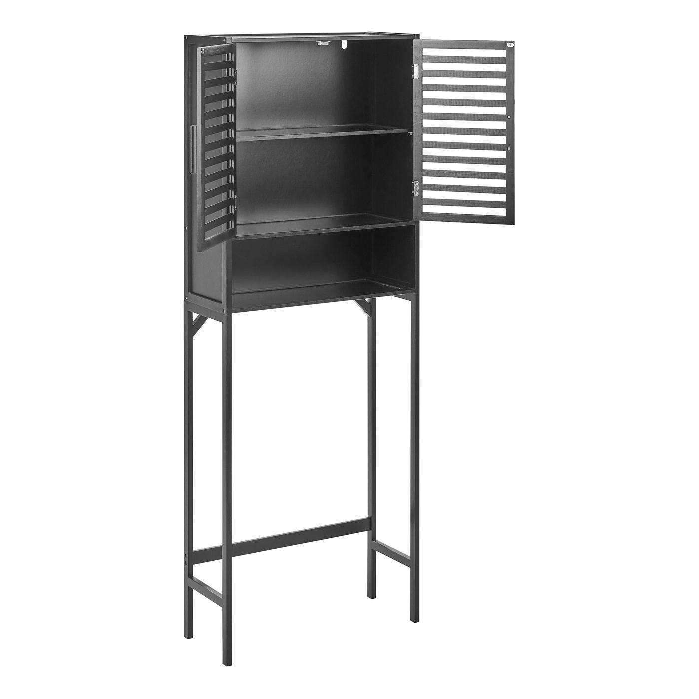 Fürdőszobai szekrény OKARCHE Bambusz 63 cm Fekete - 4