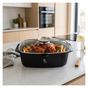Oala roaster pentru cuptor 6L Black Berlinger Haus, capac cu strecuratoare integrata, antiaderenta, compatibila inductie thumbnail 3
