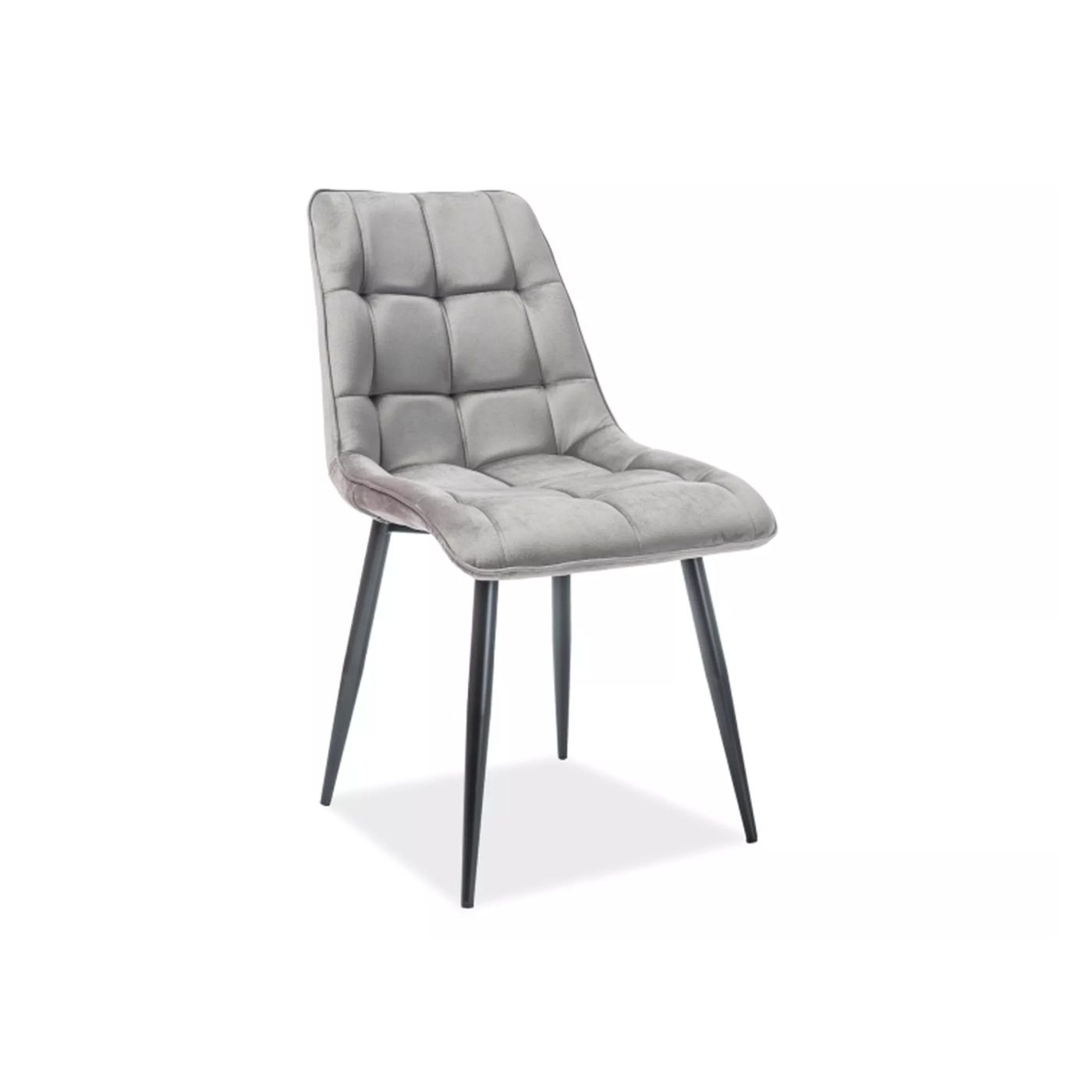Stolica Vstyle Silver 267216, siva, baršunasta tkanina, metal, baršunasta tkanina, metal, brego tkanina 88x50x50