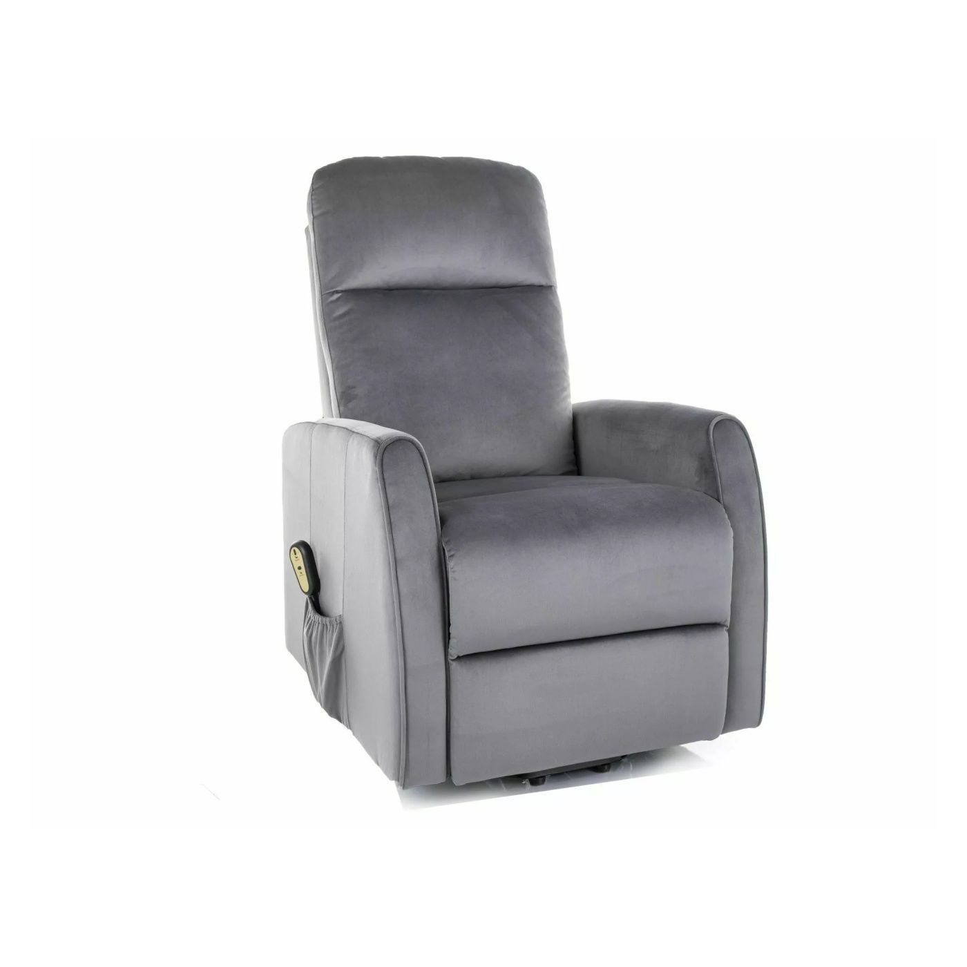 Vstyle Silver Armchair 268244, Grey, Metal, Velvet Fabric, Metal, Brego Fabric 107x68x90