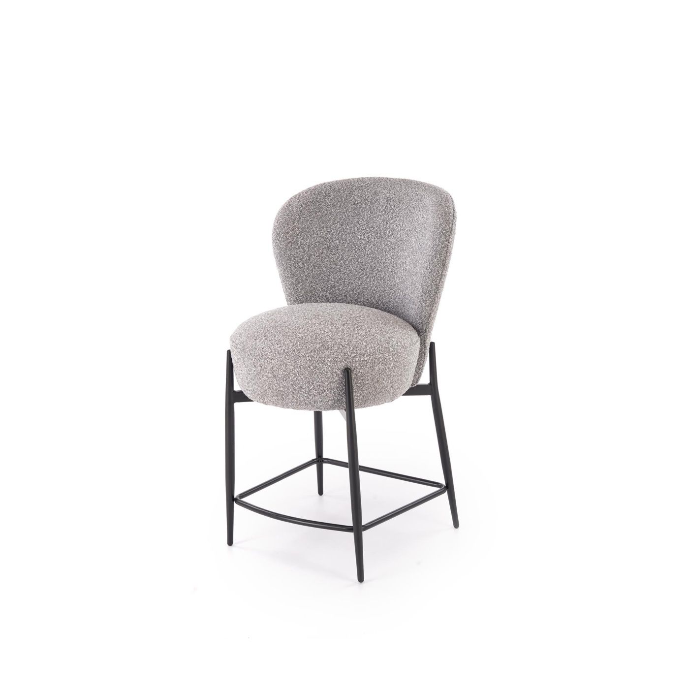 Vstyle Opal Bar Stool 175356, Grey, Coated Steel, Fabric