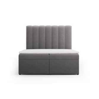 Κρεβάτι Boxspring Milo Casa 899217, Gina, Σκούρο Γκρι, Επιφάνεια Ύπνου 140x200 εκ.