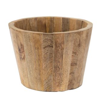 Rjav lesen lonec za rože 18x13 cm