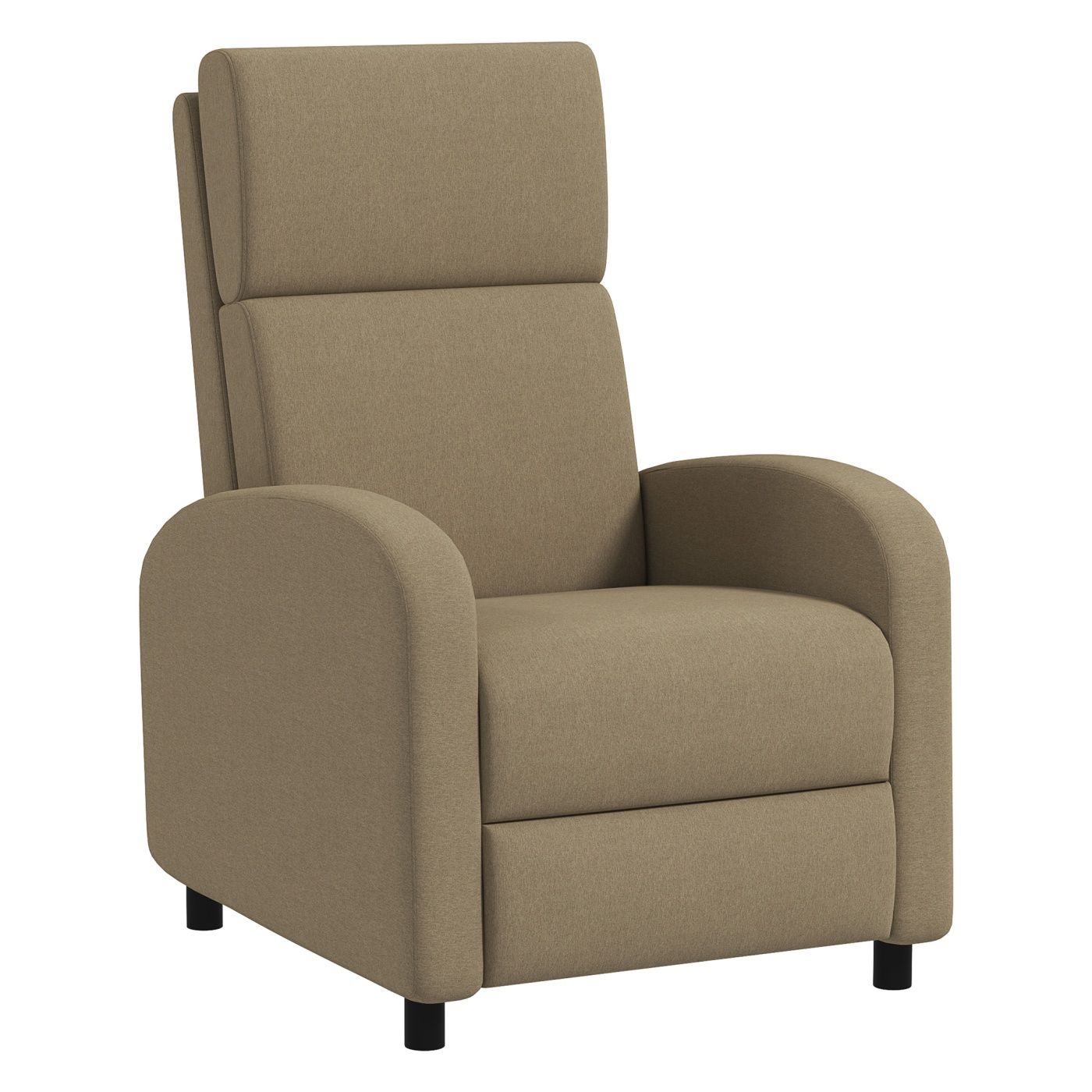 Fotoliu Relax Reclinabil Manual la 160° cu Suport pentru Picioare, Fotoliu Tapițat Ergonomic din Material Textil Tip In pentru D