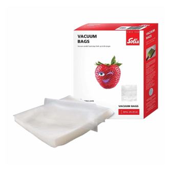 Комплект от 50 релефни вакуумни торбички Solis, за многократна употреба, 20 x 30 cm, съвместими с всяко вакуумно устройство, уст