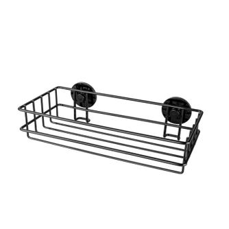 Etajera baie Black Wall, dreptunghiulara, otel, 8x25.7x12.5 cm