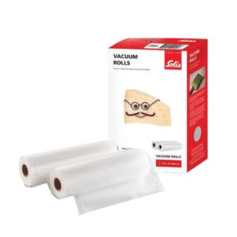 Комплект от 2 гофрирани ролки фолио за вакуумиране Solis, 20 x 600 см, съвместими с всяко устройство за вакуумиране, устойчиви н