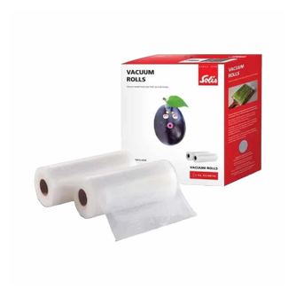 Комплект от 2 ролки гофрирано фолио за вакуумиране на Solis, 15 x 600 см, съвместимо с всяко устройство за вакуумиране, устойчив
