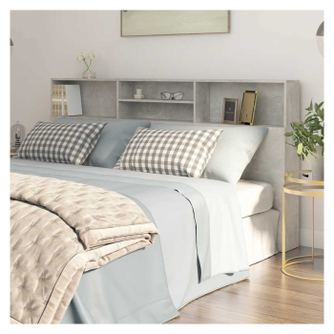 Шкаф, бетонно сив, 200x19x103,5 см