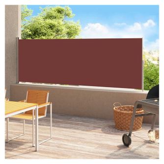 Izvlečno stransko tendo, rjava, 180x500 cm