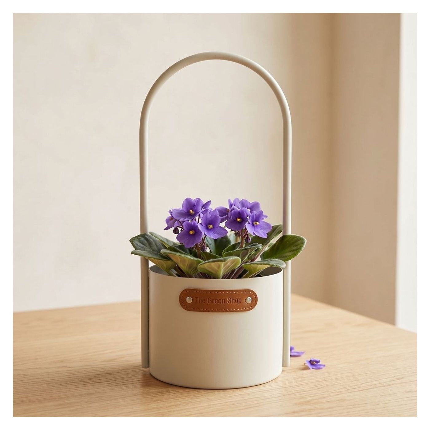 The Green Shop Διακοσμητική Μεταλλική Γλάστρα 30x13cm