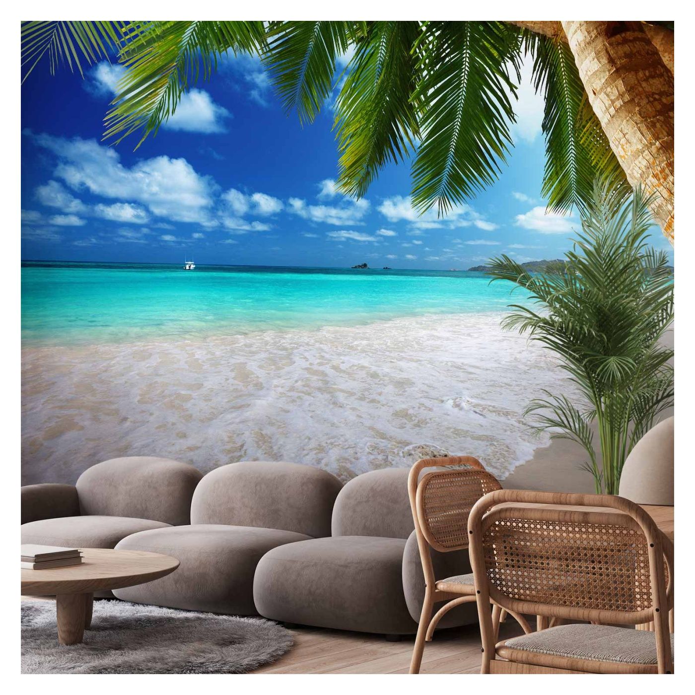 Самозалепващ фототапет - Tropical island - - 490 x 350 cm