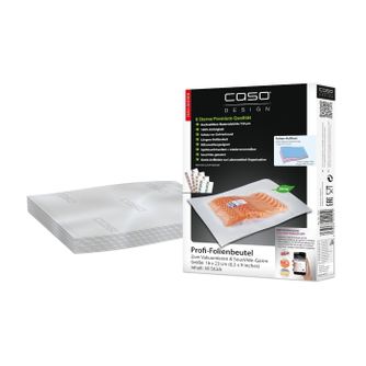 Комплект от 50 гофрирани торбички за прахосмукачки, 30 х 40 см, без BPA, идеални за вакуумиране на течности и твърди храни, съвм