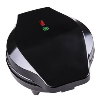Гофретник Rosberg R51442GB, 1200W, Форми - сърца, Незалепващ, Черен