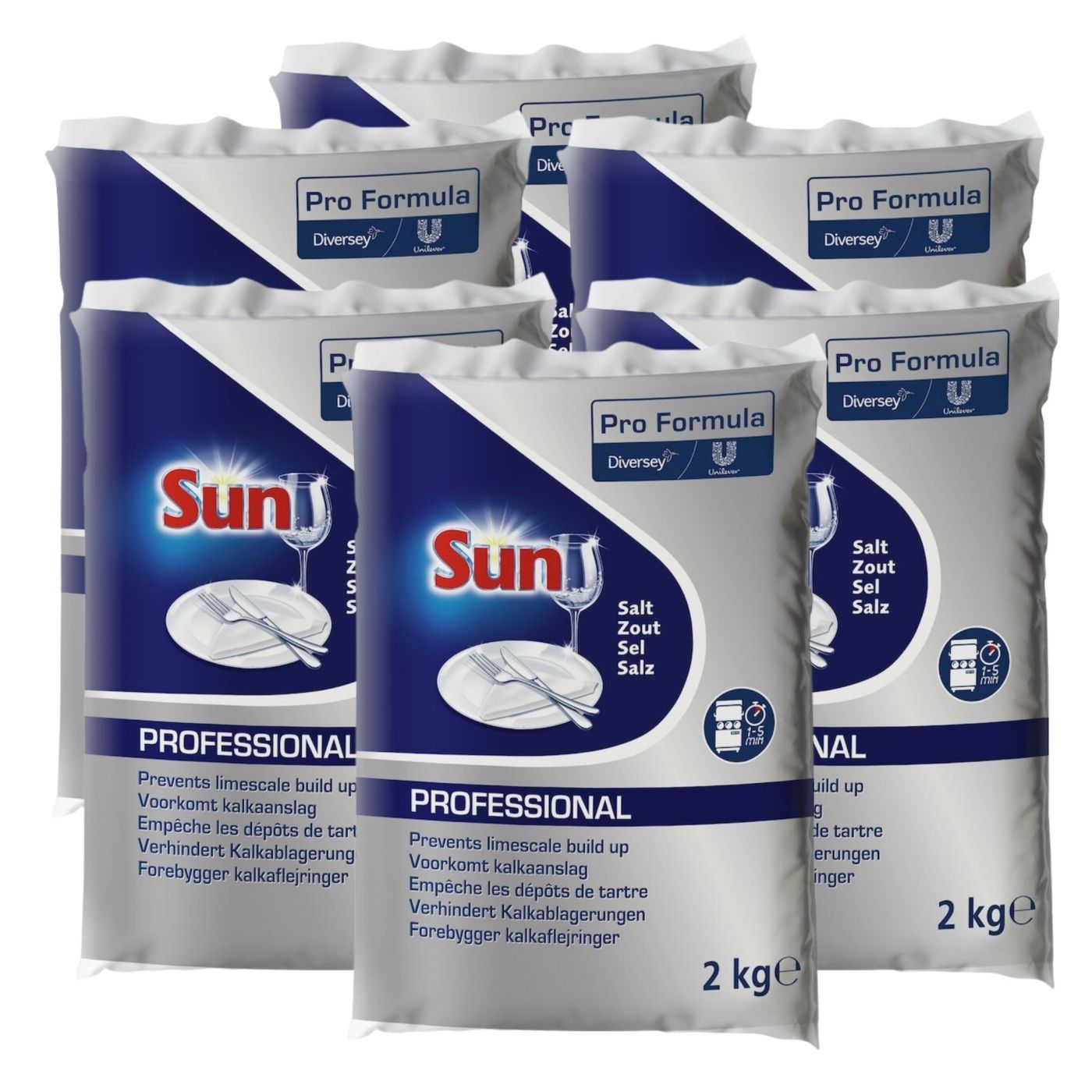 SUN Profesionalna sol za pomivalni stroj, 6x2 kg