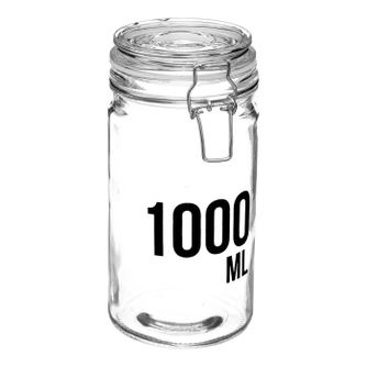 Recipient depozitare Arnoly, sticla, capac ermetic, 1000 ml