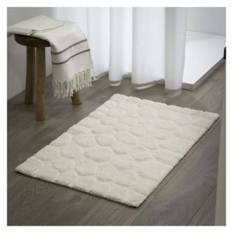 Sealskin Pebbles kopalniška preproga bombaž, 60x90 cm, slonokoščena