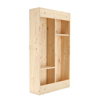 Esschert Design Stenska Klopna Miza s Zložljivo Polico, Naravna, L