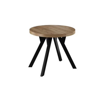 Elegantni okrugli stol na razvlačenje Kraft Zlatni 80/130 cm, Crna Y noga