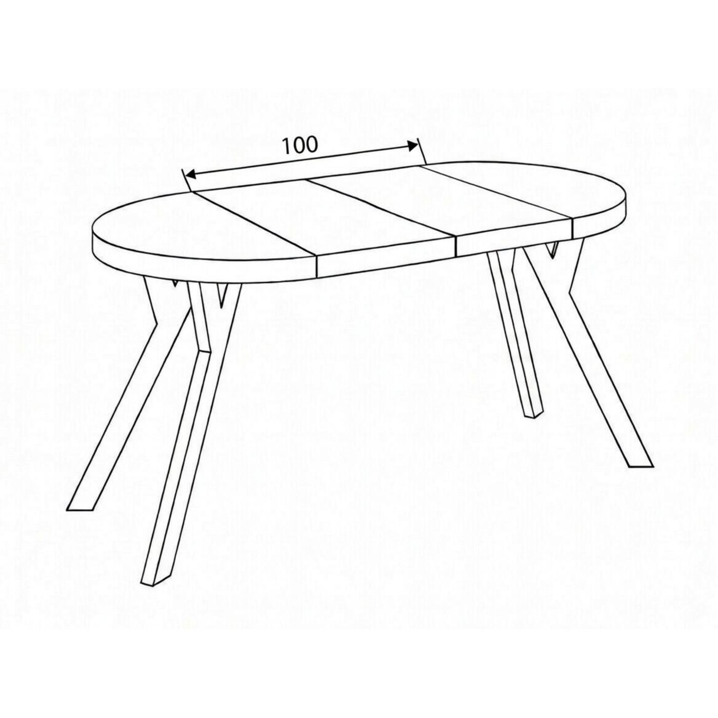 Masă Extensibilă Rotundă Hickory 90/190 cm - 6