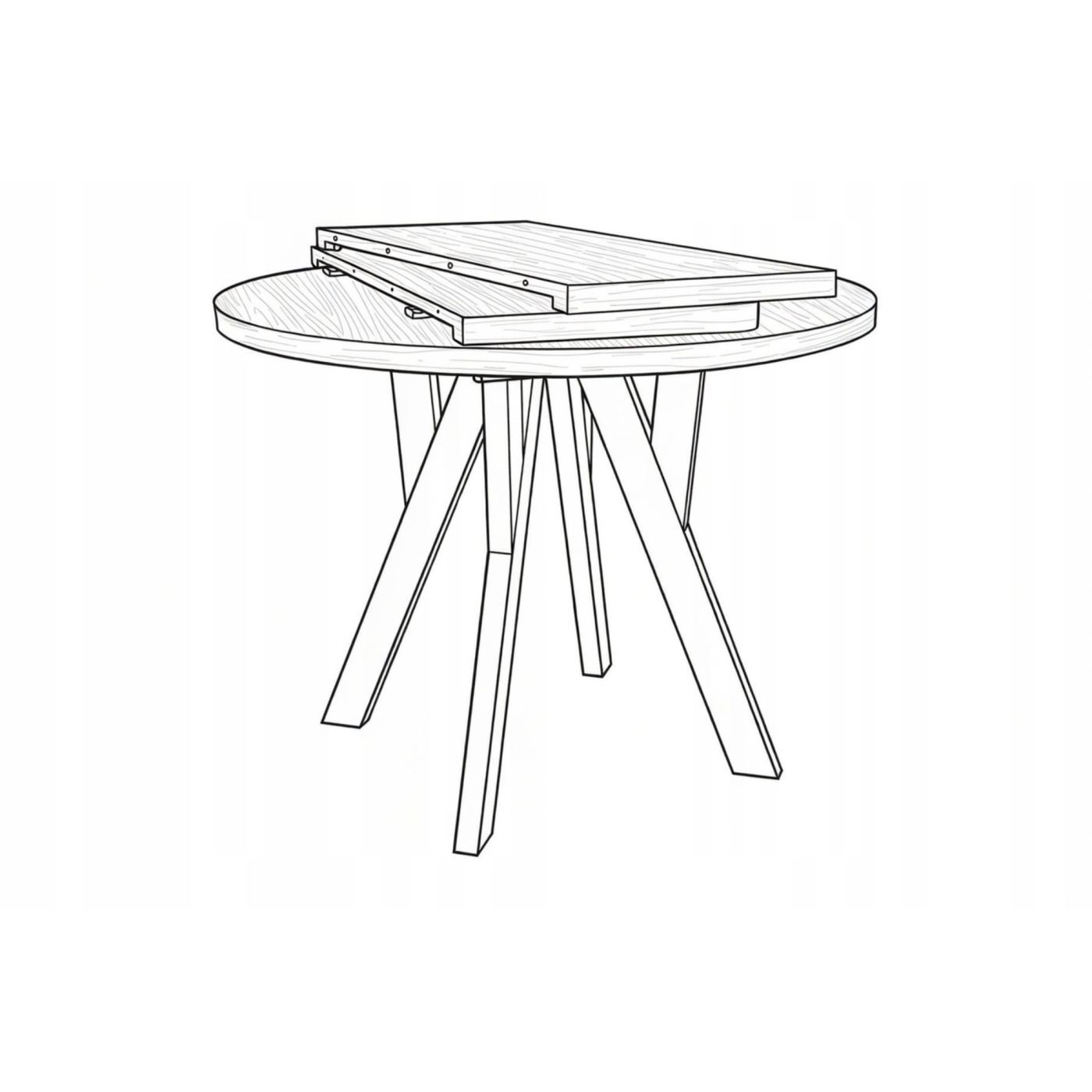 Masă Extensibilă Rotundă Hickory 90/190 cm - 8