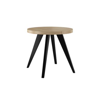 Kulatý rozkládací stůl Hickory 100/200 cm s černou V nohou