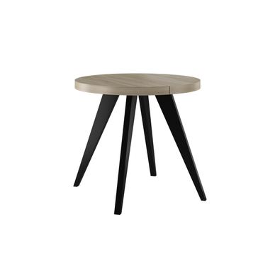 Rozkládací kulatý stůl Sonoma 100/200cm s černou nohou V