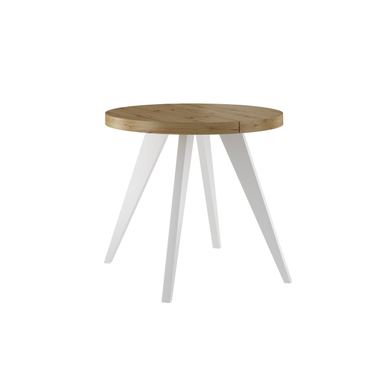 Kulatý rozkládací stůl Artisan 100/200 cm s bílou nohou V