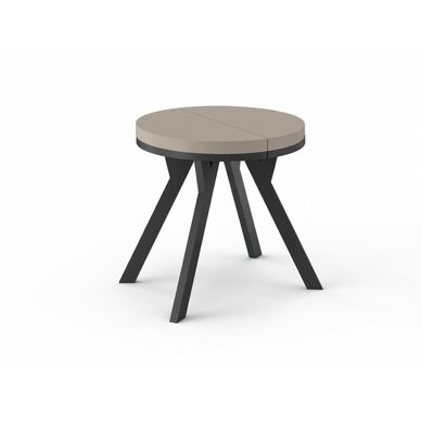 Stół Okrągły Rozkładany Kaszmir 80/130 cm, Noga Y Czarna + Maskownica