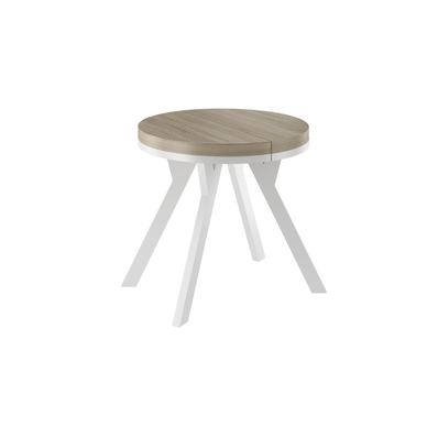 Kulatý rozkládací stůl Sonoma 90/190cm Y Noha Bílá + Potah