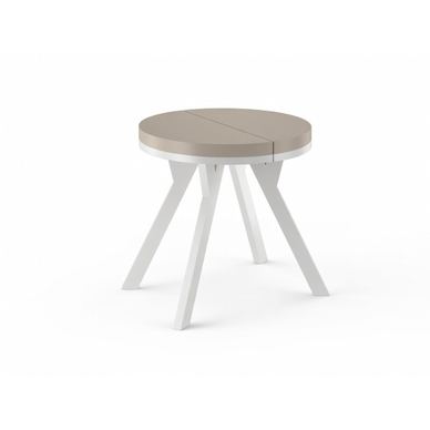 Okrugli stol na razvlačenje Kašmir 80/130 cm, Bijela Y noga + navlaka